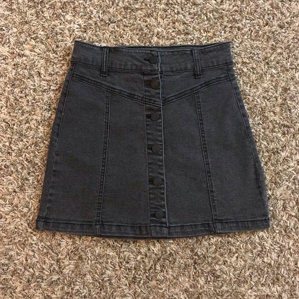 RSQ button up mini skirt